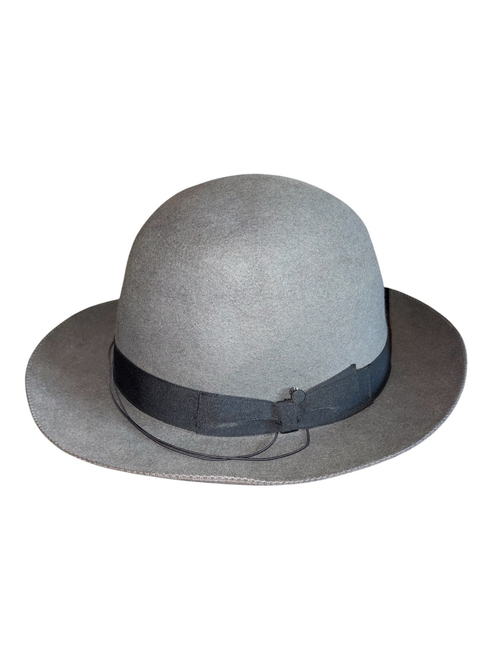 Borsalino Como Fur Felt Fedora Hat Gray Made Italy Size 64 XXL Rare